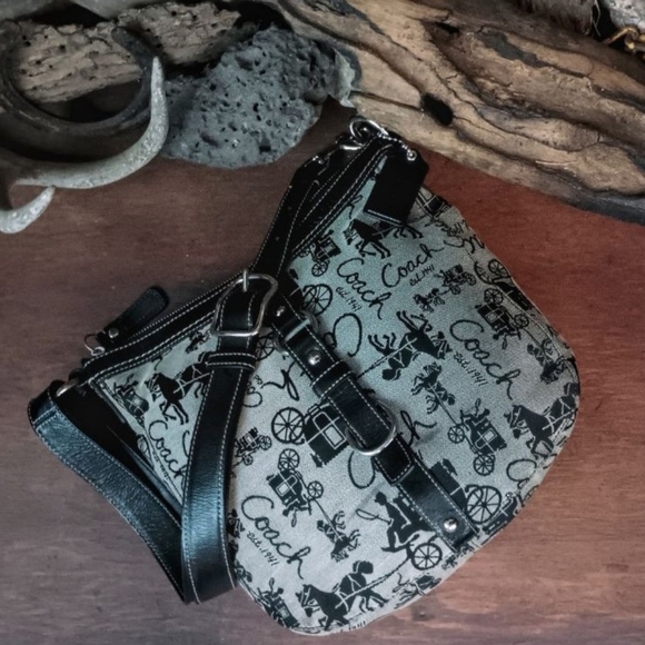 Coach Handbags - Authentic Coach Chelsea horse and carriage signature bag f14036